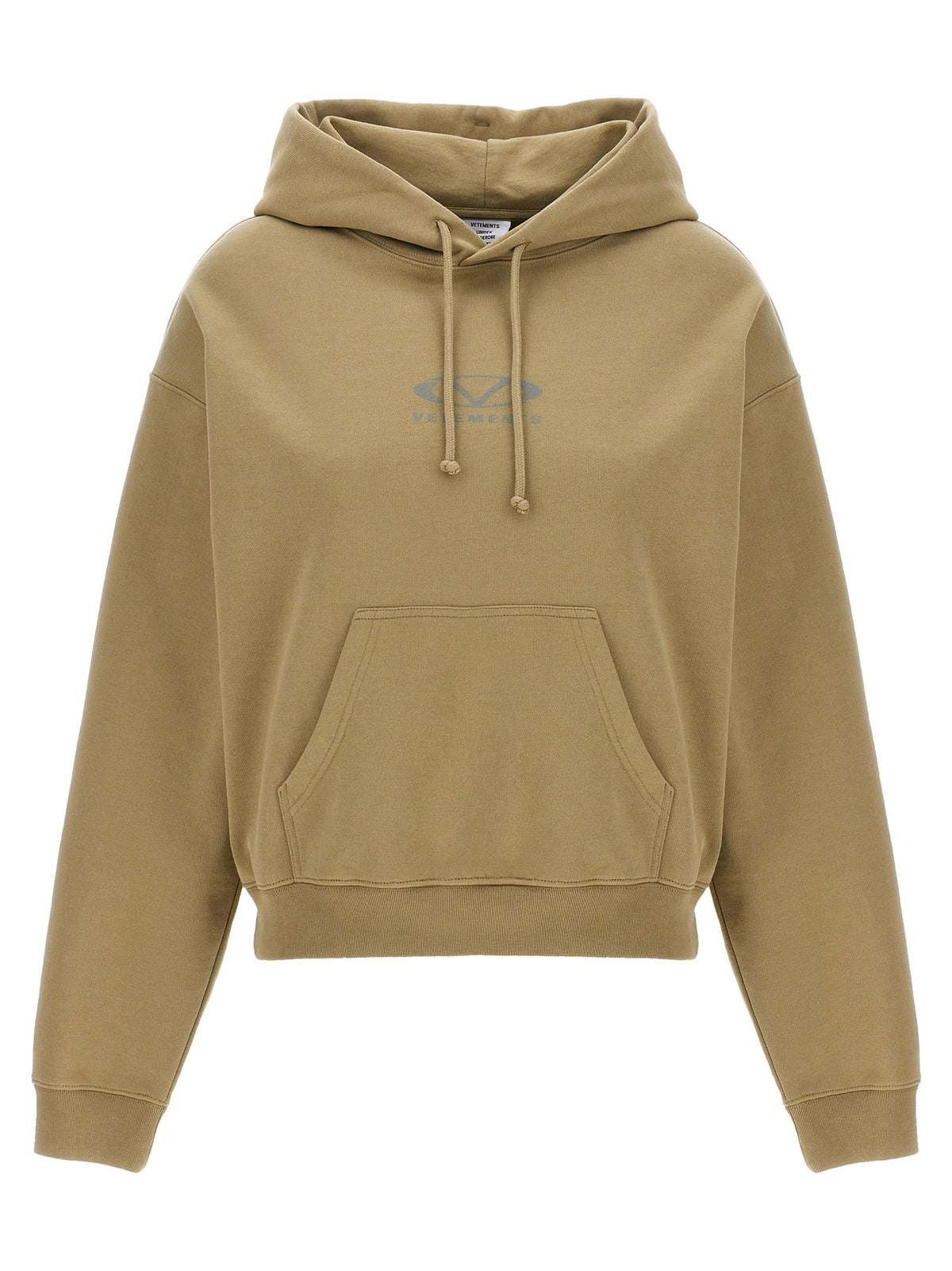 Vetements Beige Cotton Hoodie