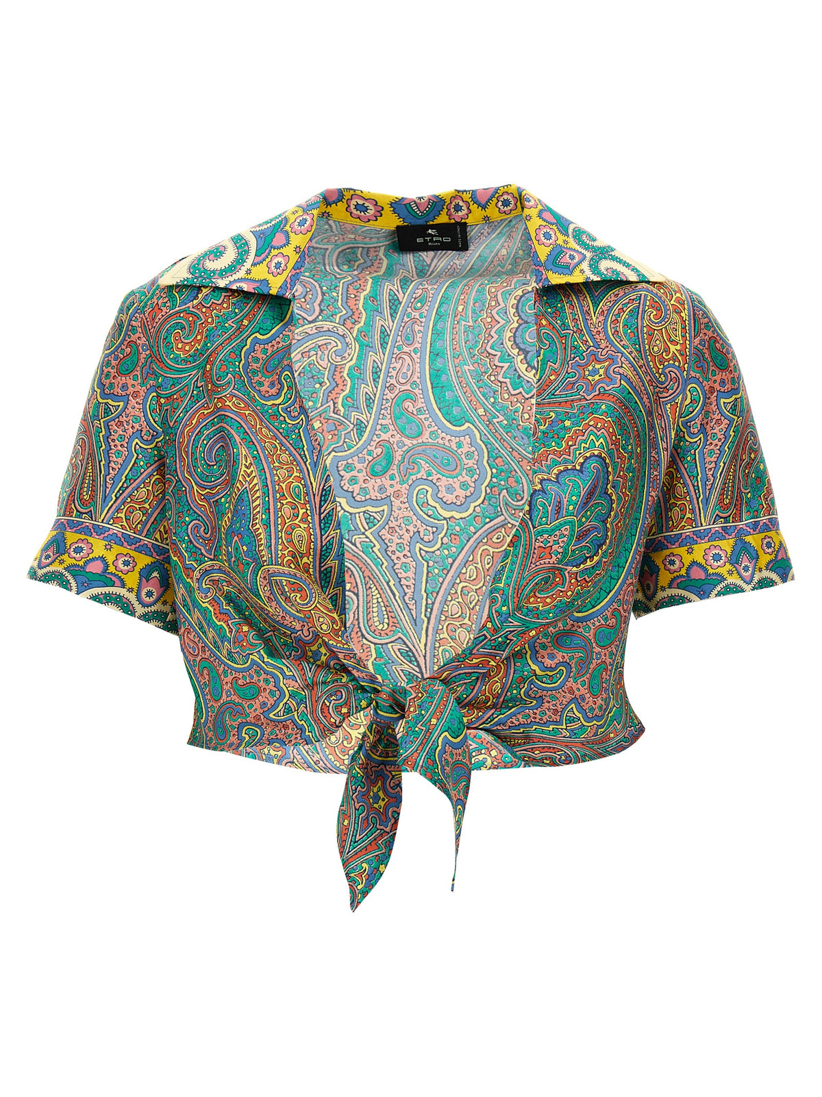 Chemise Etro en soie à motifs multicolores