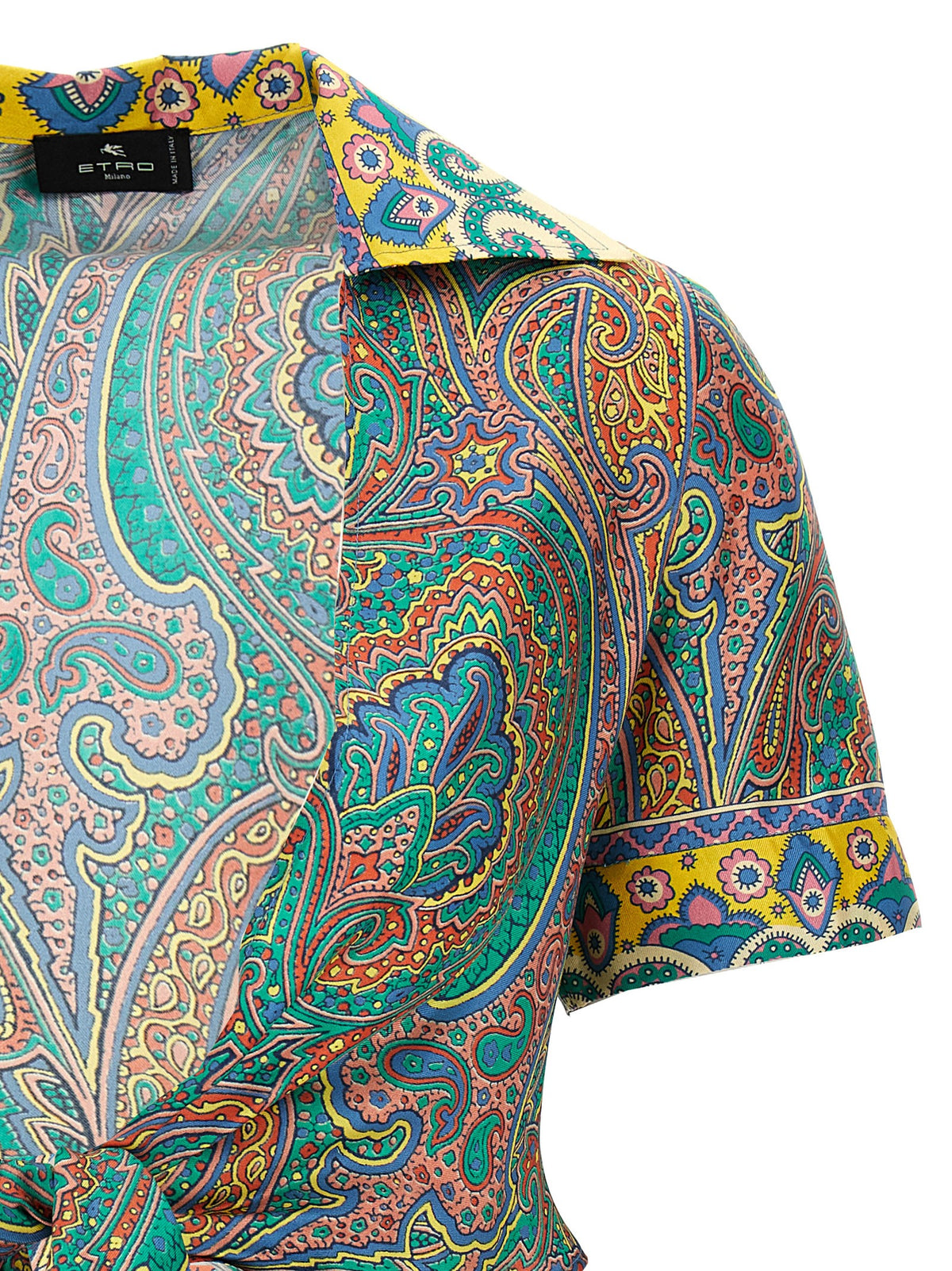 Chemise Etro en soie à motifs multicolores
