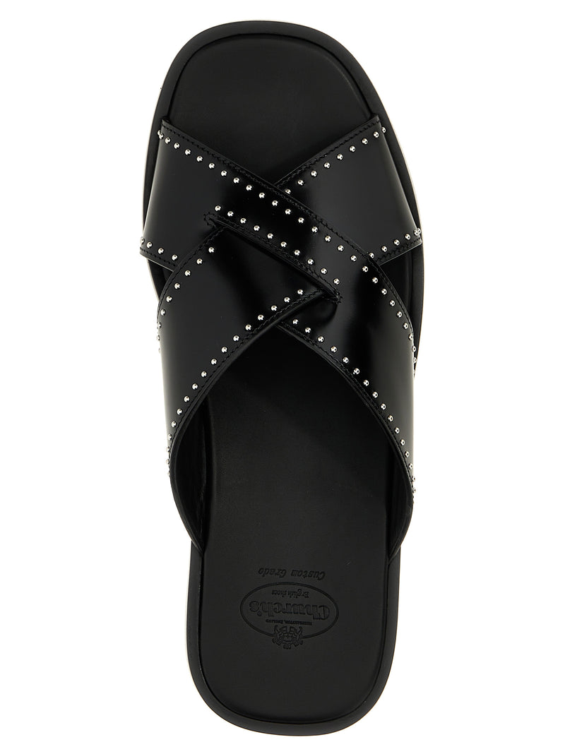 Church's mules Bos Taurus en cuir de veau noir