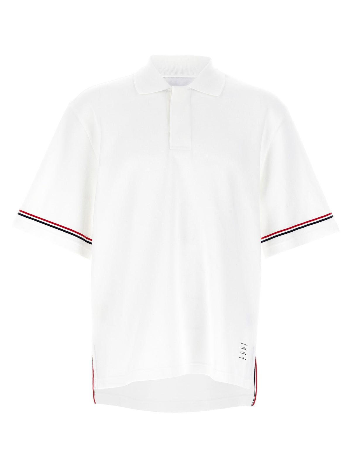 Thom Browne White Cotton Polo Shirt