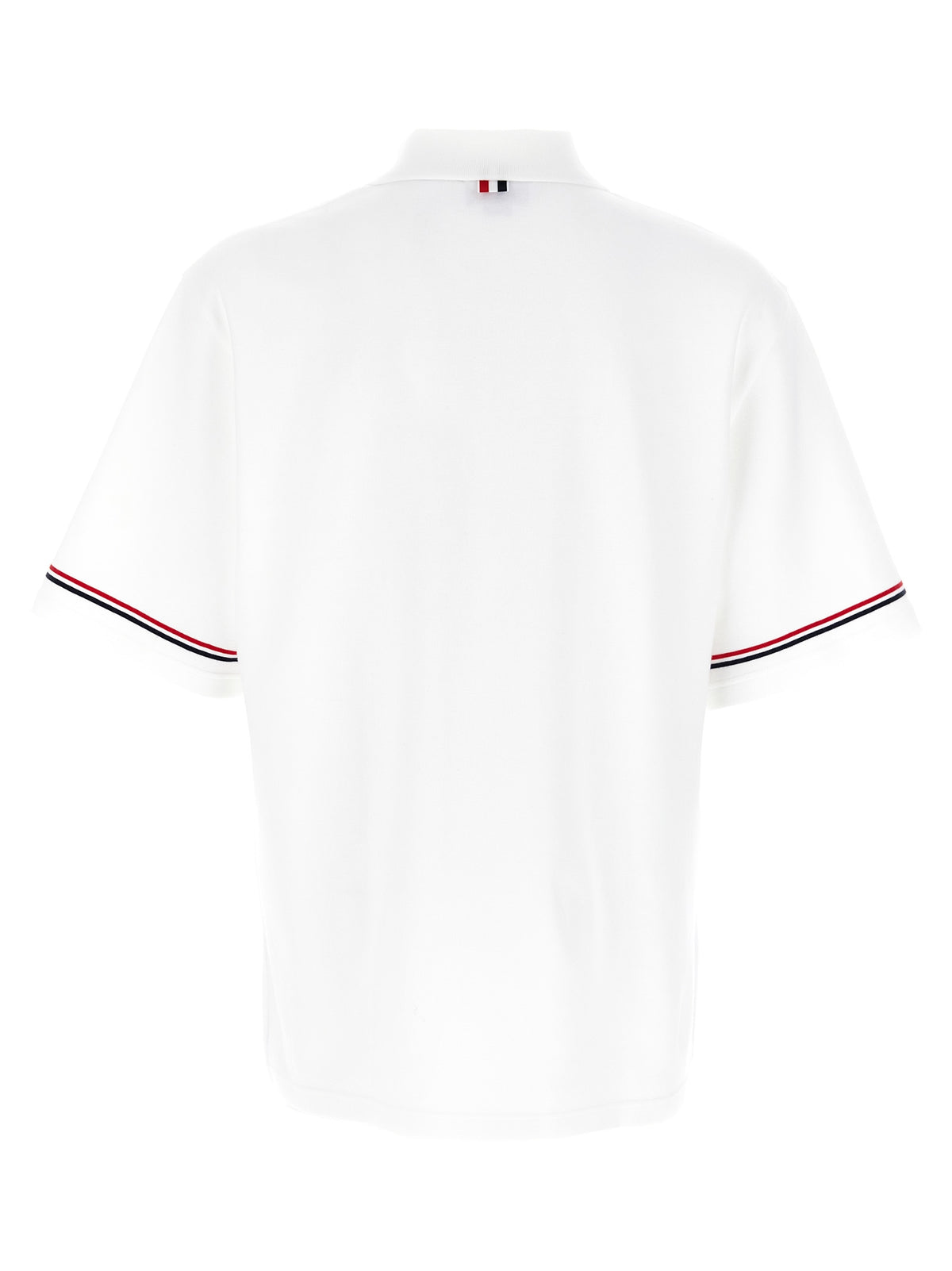 Thom Browne White Cotton Polo Shirt