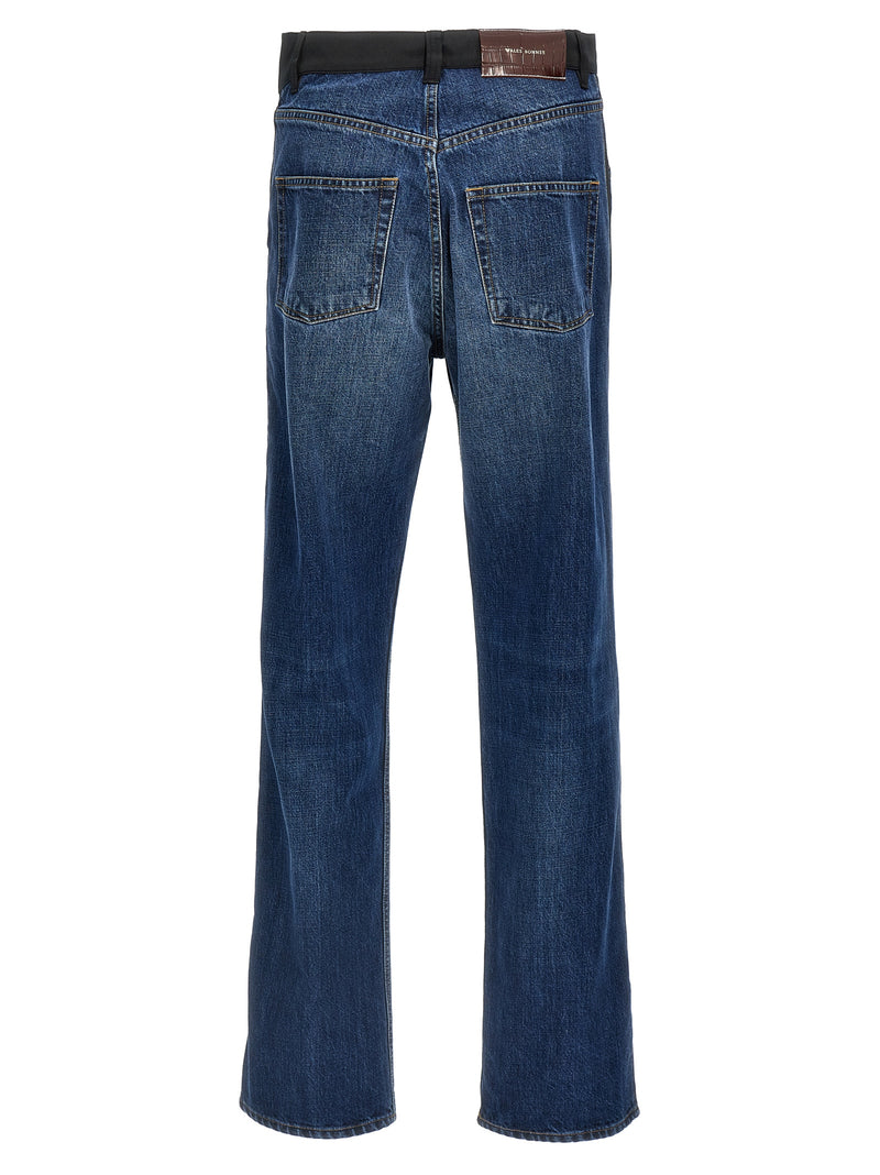 WALES BONNER Blue Cotton Straight-Leg Jeans