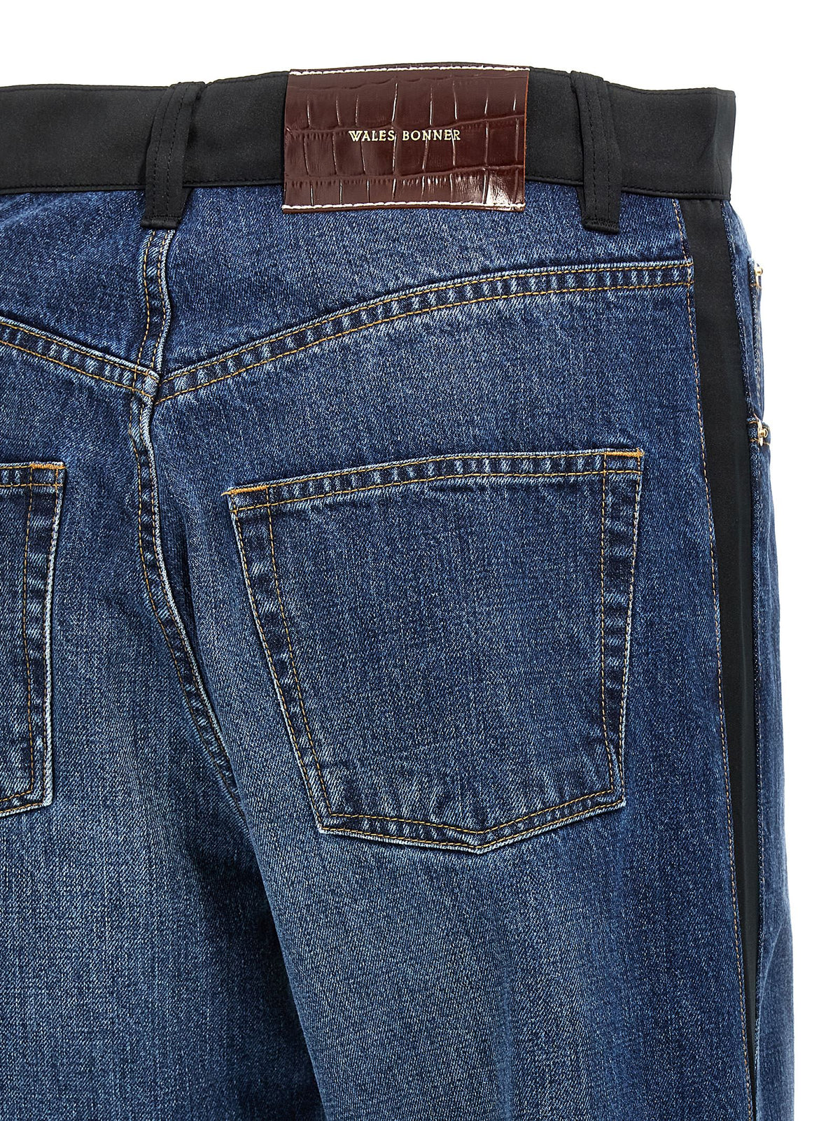 WALES BONNER Jean droit en coton bleu