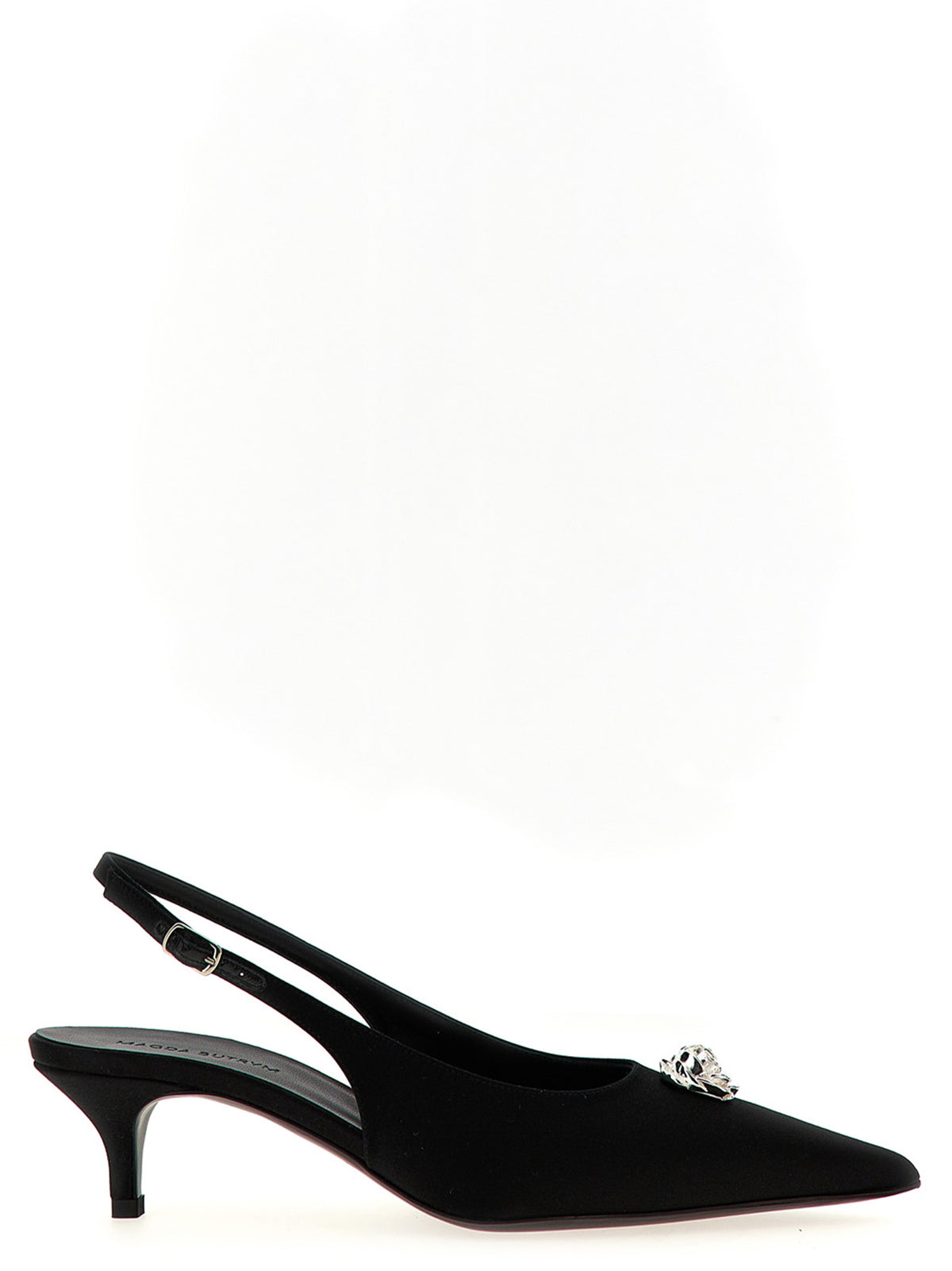Magda Butrym Black Silk Mid Heel Pumps