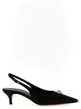 Magda Butrym Black Silk Mid Heel Pumps