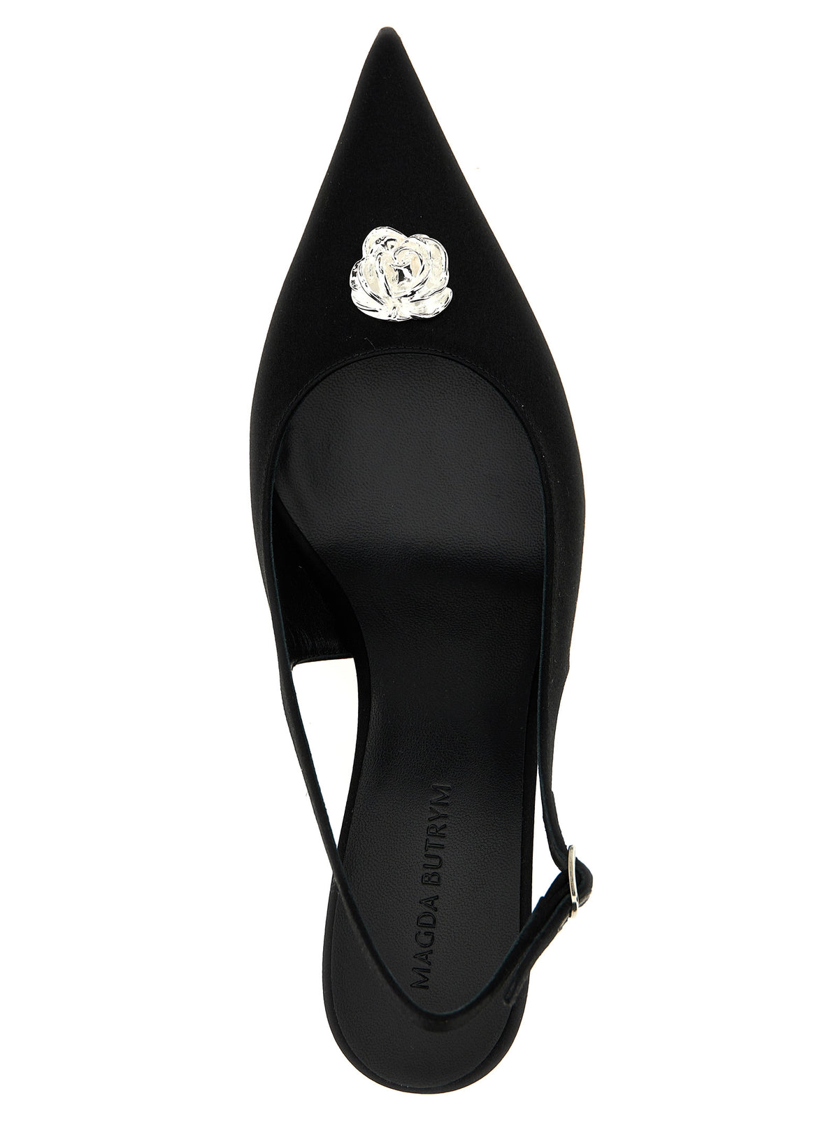Magda Butrym Black Silk Mid Heel Pumps