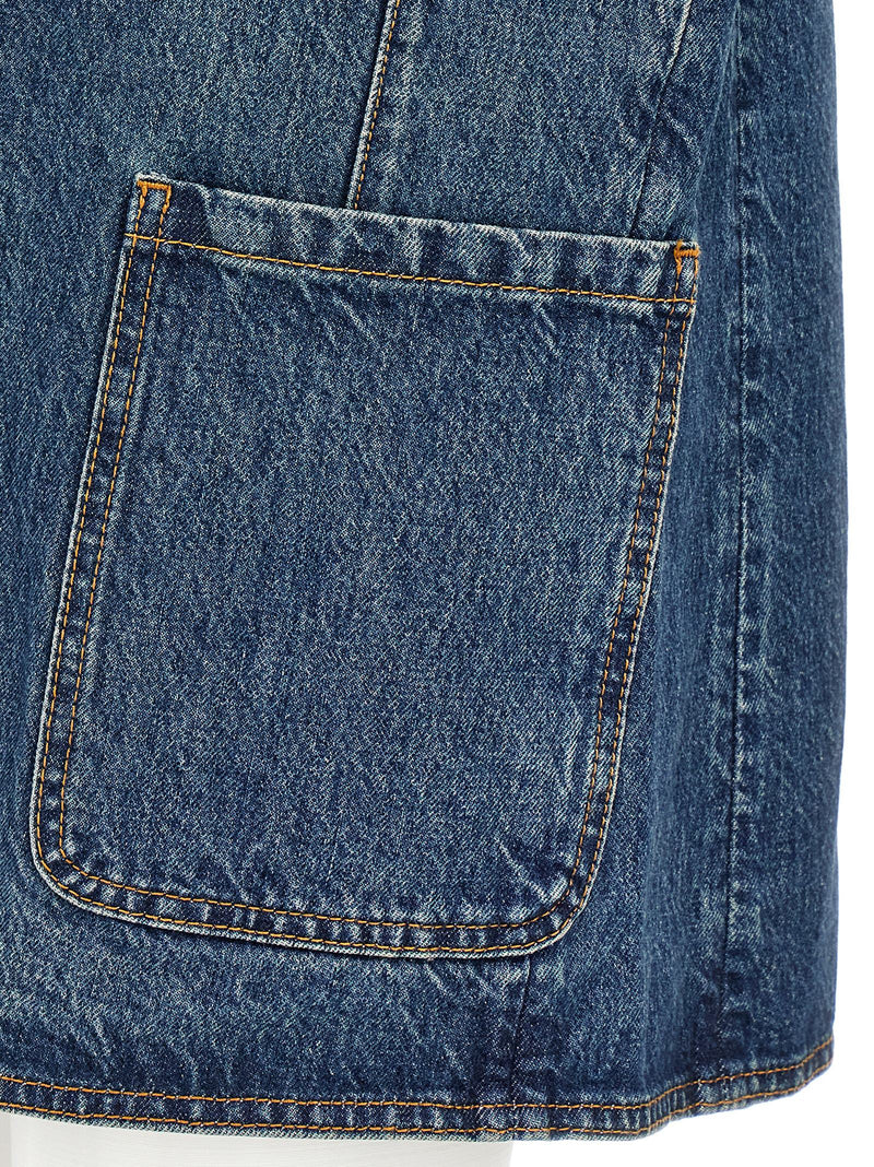 Coperni Blue Cotton Sleeveless Jacket