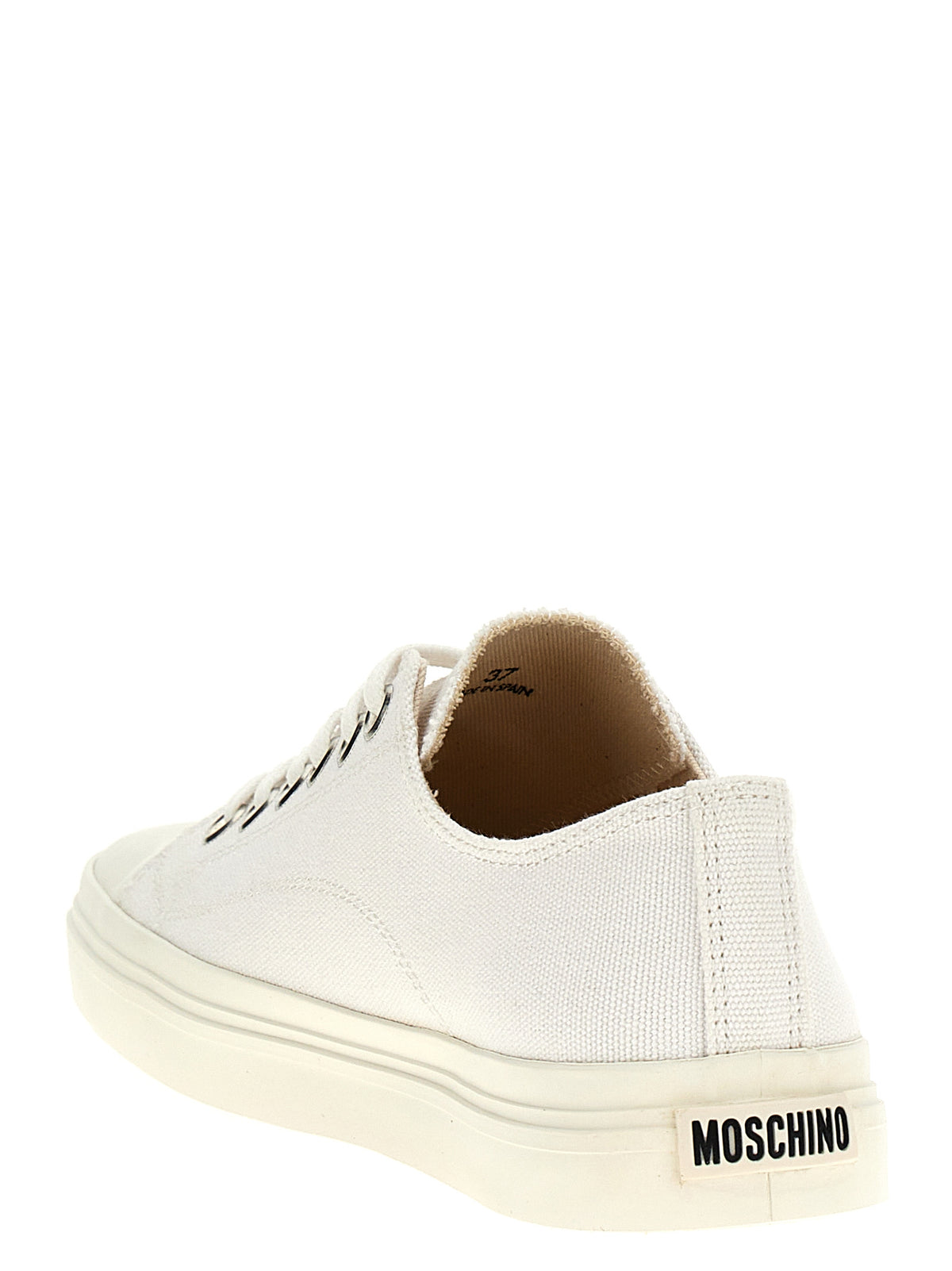 Baskets basses Moschino en coton blanc