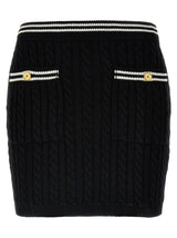 Alessandra Rich Bicolor Cotton Long Skirt