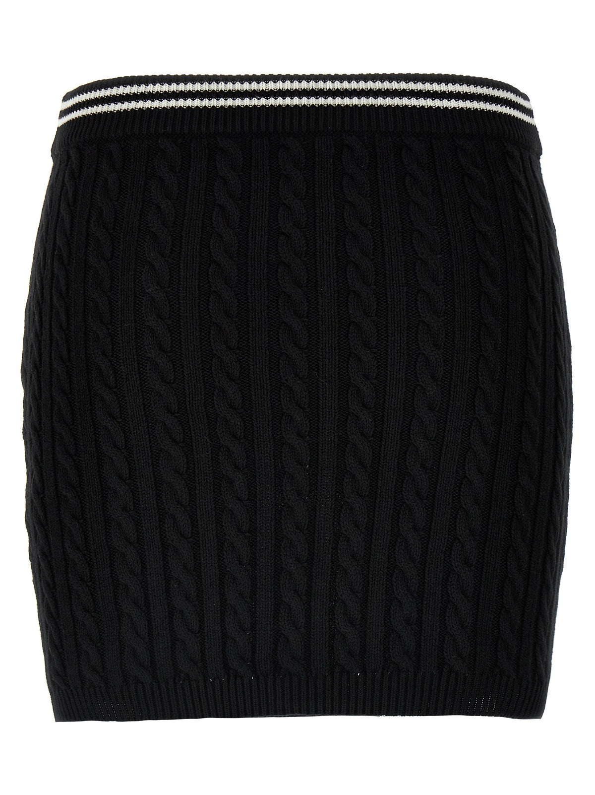 Alessandra Rich Bicolor Cotton Long Skirt