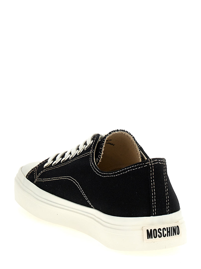 Baskets basses Moschino en coton noir