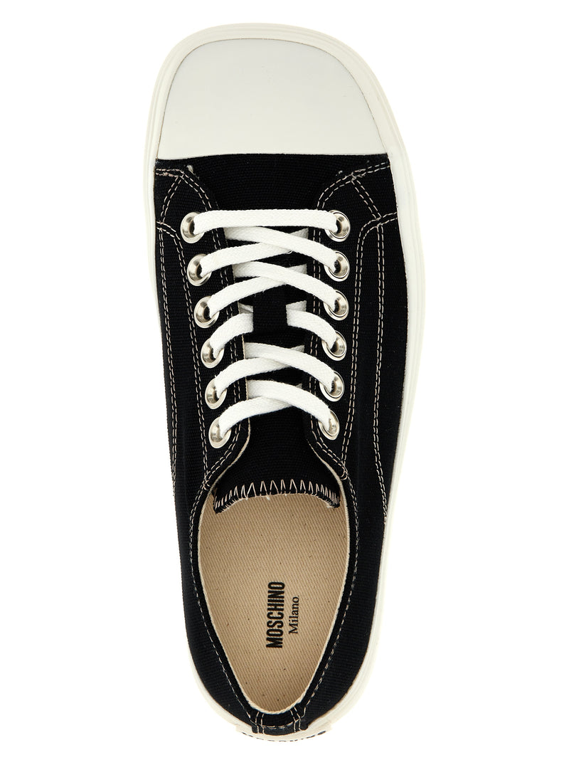 Baskets basses Moschino en coton noir