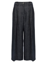 Brunello Cucinelli Blue Cotton Casual Pants