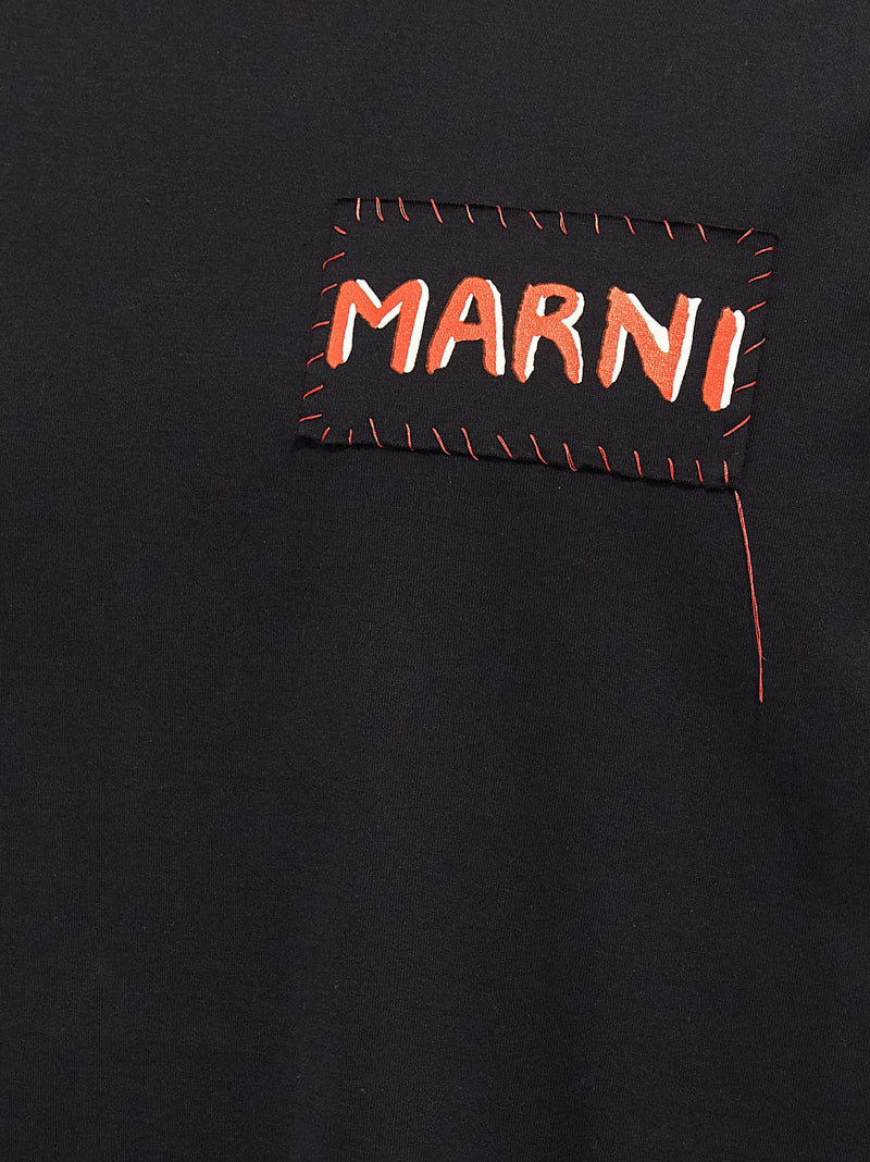 Marni Black Cotton T-Shirt for Men - Luxury Casual Wear