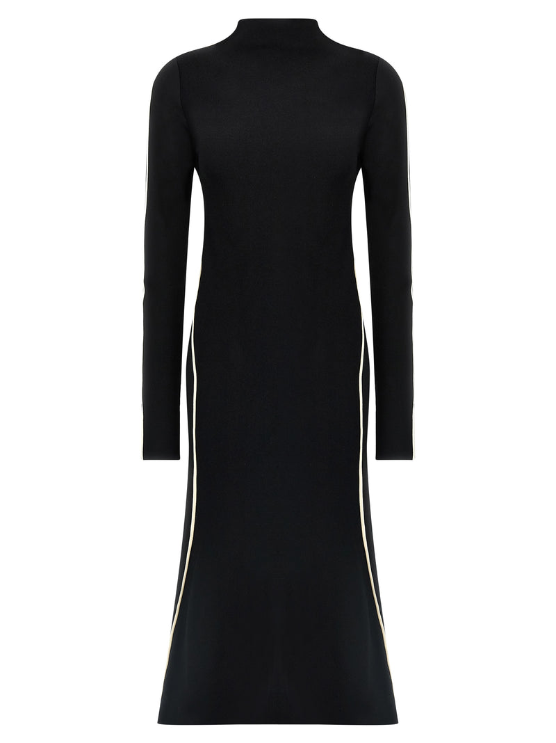 Sportmax Bicolor Viscose Midi Dress