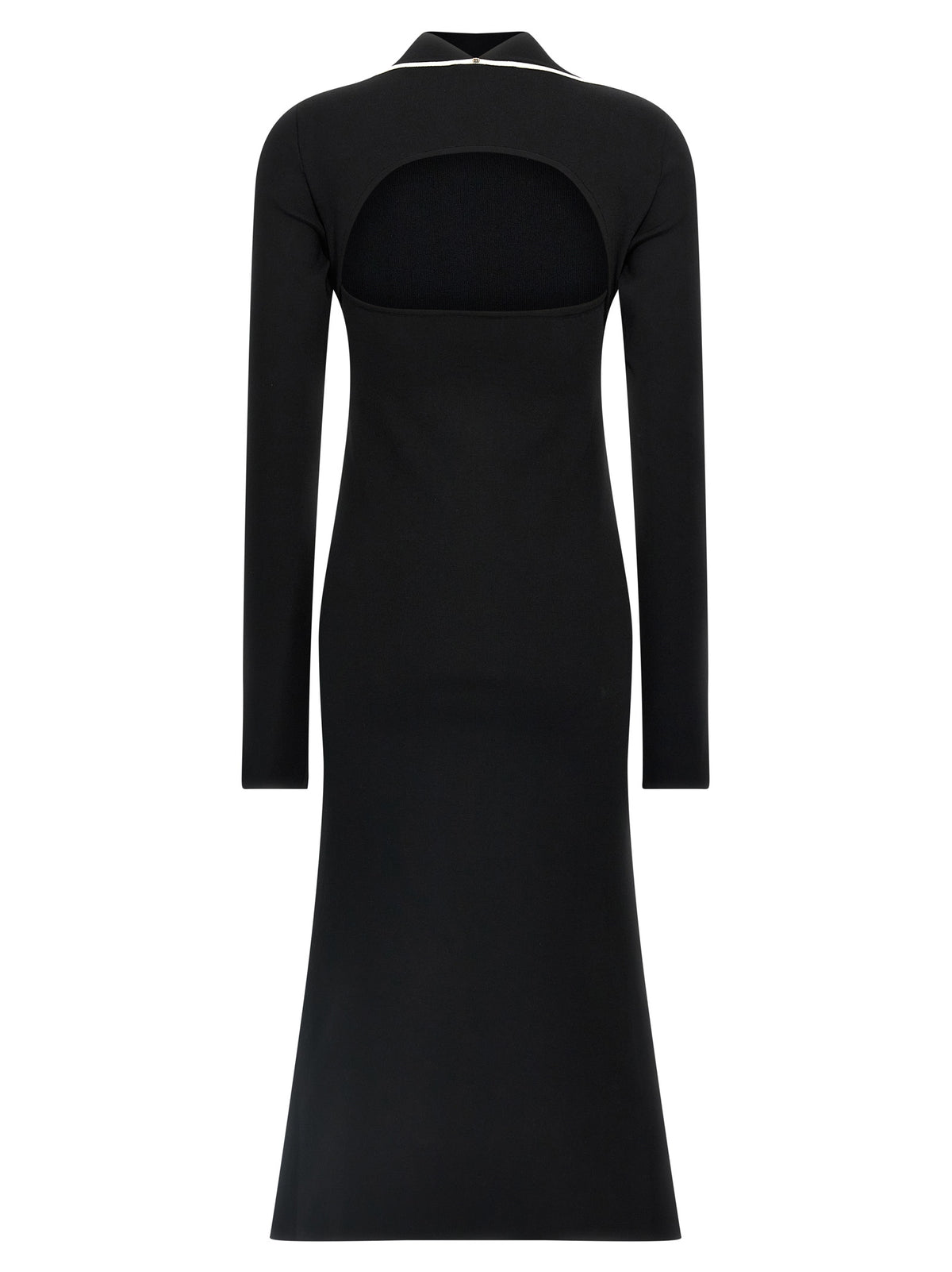 Sportmax Bicolor Viscose Midi Dress