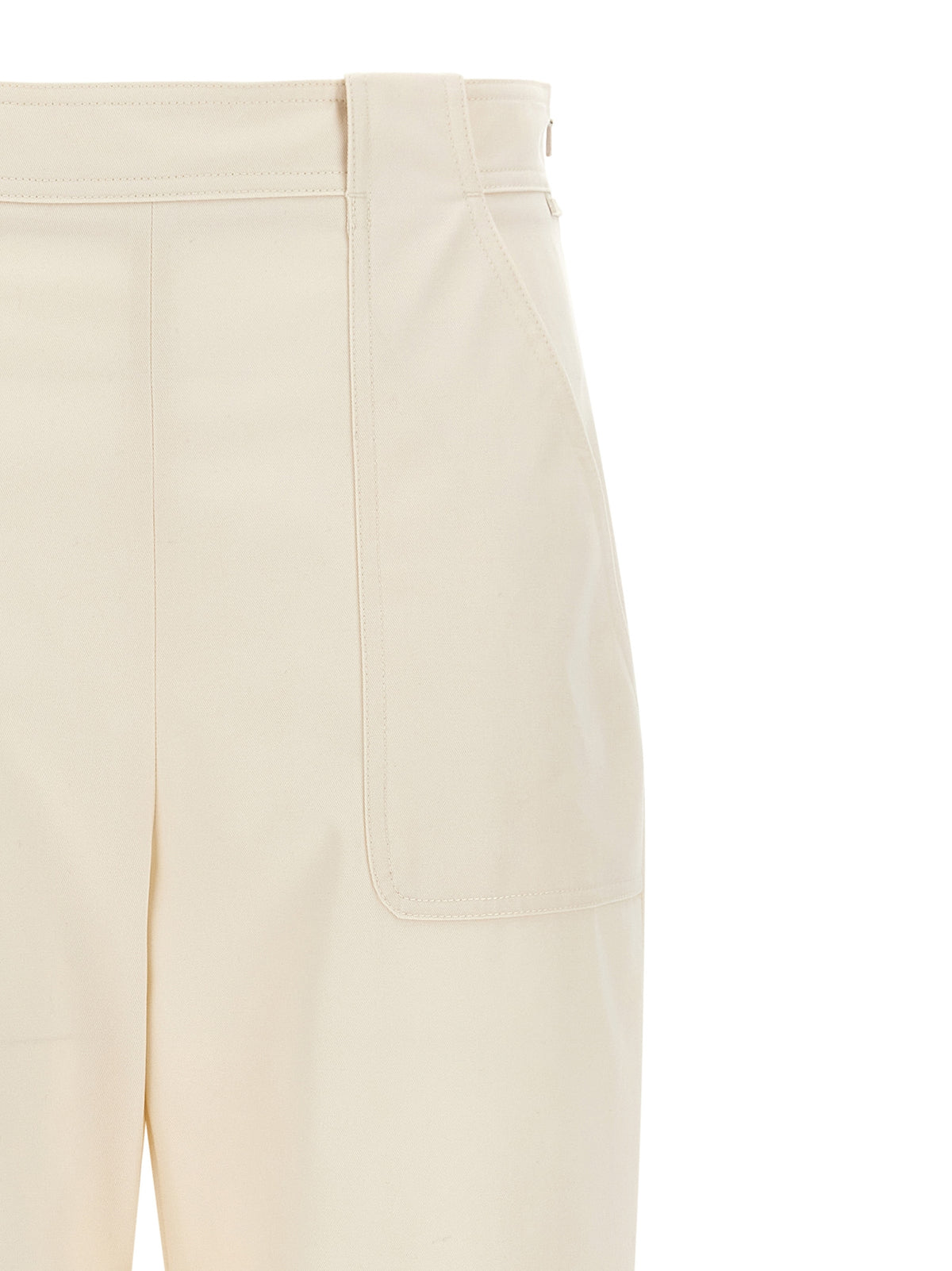 Pantalon décontracté en coton blanc Max Mara