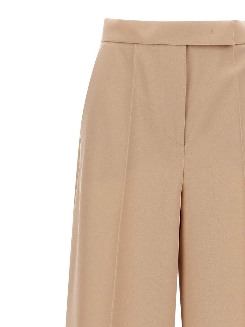 Max Mara Beige Virgin Wool Casual Pants