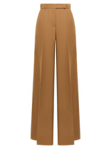 Max Mara Brown Virgin Wool Casual Pants