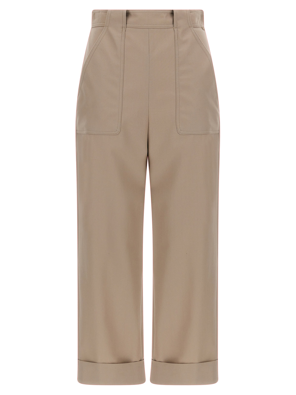 Max Mara ‘Palio’ Beige Cotton Casual Pants for Women