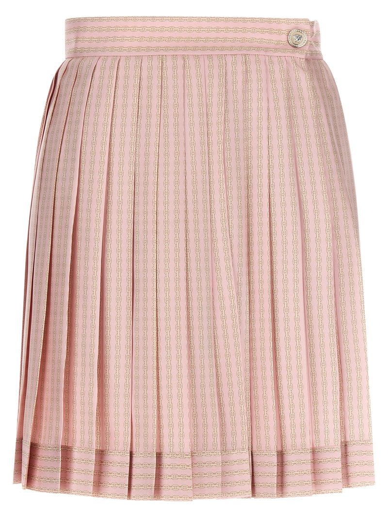 Versace Multicolor Silk Long Skirt