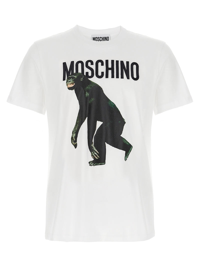 T-shirt en coton blanc Moschino