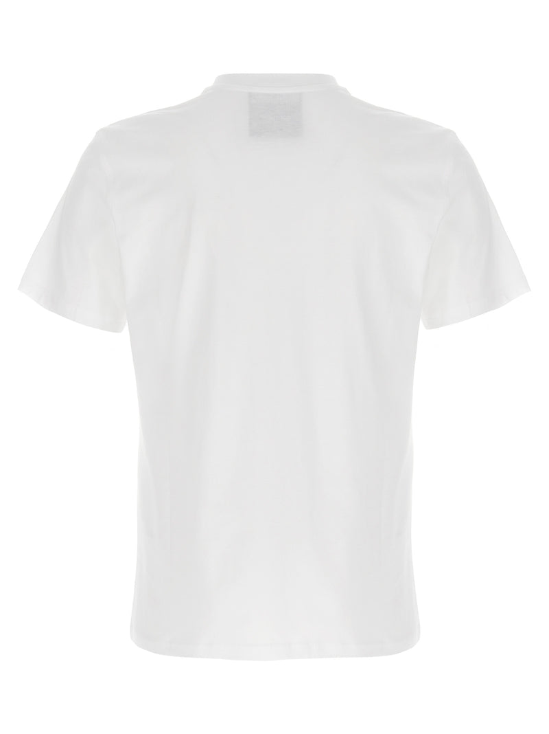 Moschino White Cotton T-Shirt with Smiley Print