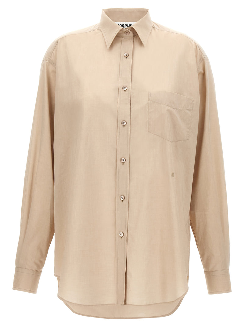 Moschino Beige Cotton Blouse - Chic & Stylish