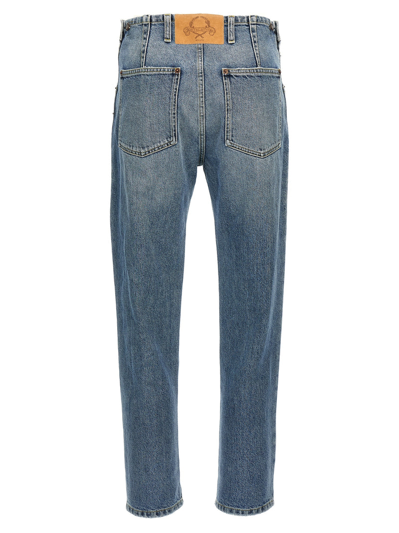 Moschino Blue Cotton Straight-Leg Jeans