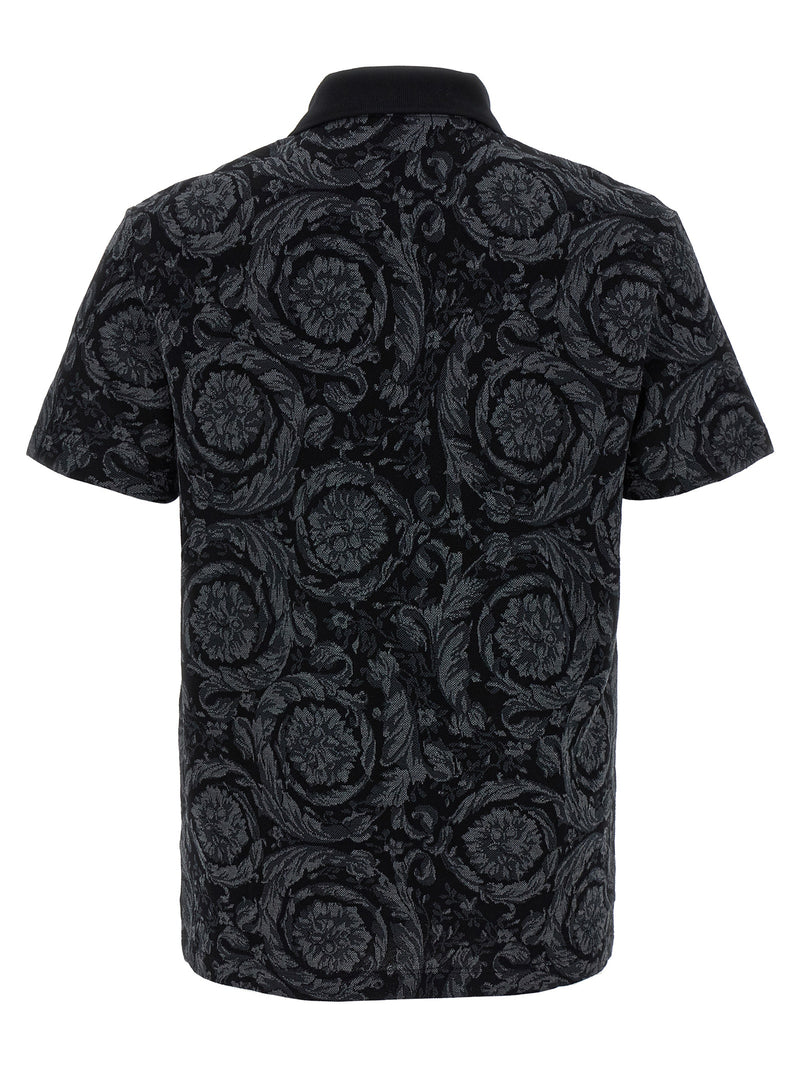 Versace Gray Cotton Polo Shirt - Timeless Elegance