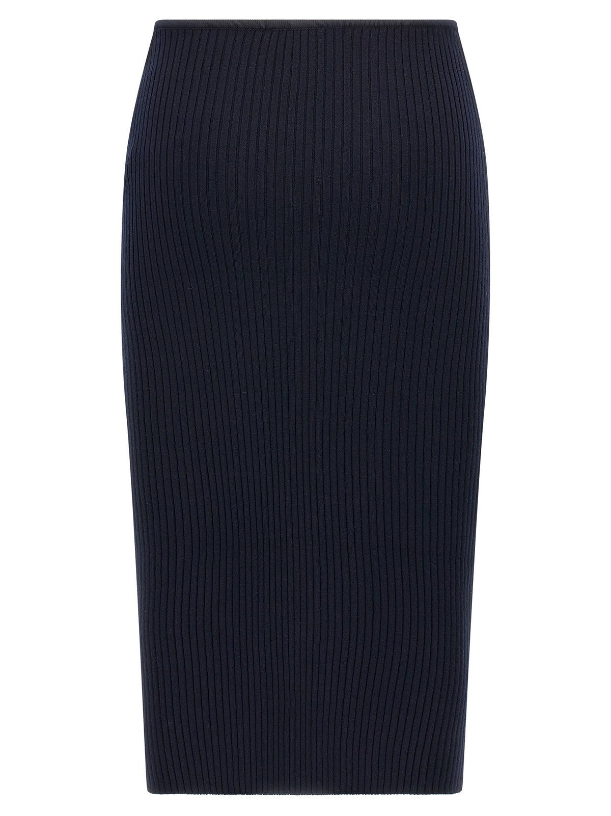 Courrèges Blue Viscose Midi Skirt