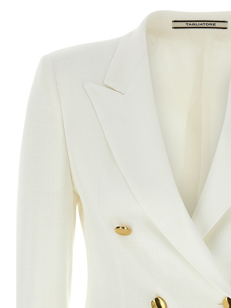 Tagliatore White Viscose Blazer