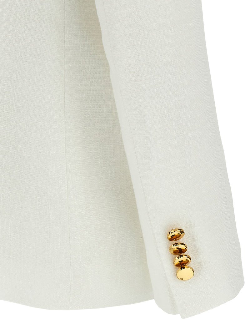 Tagliatore White Viscose Blazer