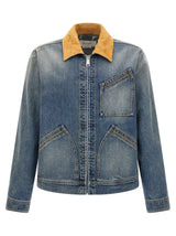 Alexander McQueen Blue Cotton Denim Jacket