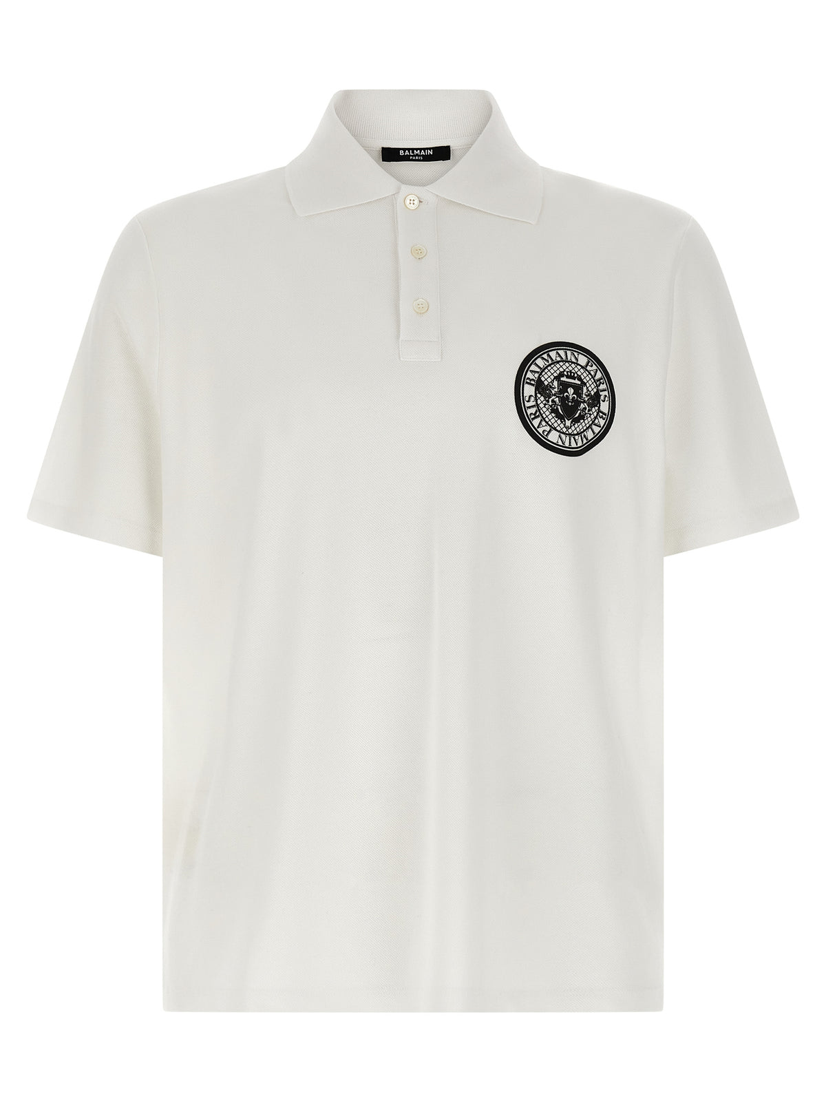 Polo Balmain en coton bicolore