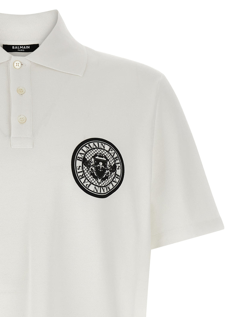 Balmain Bicolor Cotton Polo Shirt