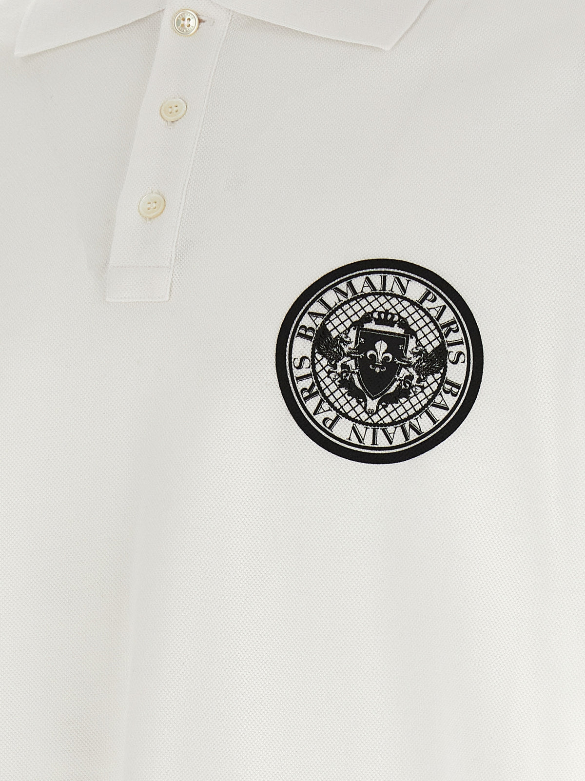 Polo Balmain en coton bicolore