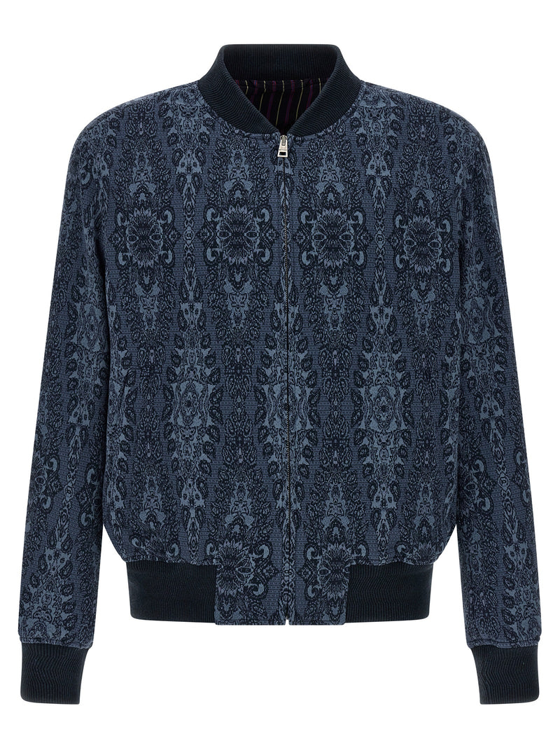 Etro Blue Cotton Bomber