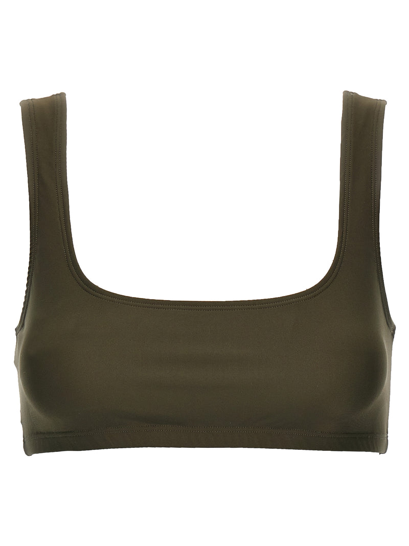 The Andamane Brown Lycra Tank Top - Hollywood Model