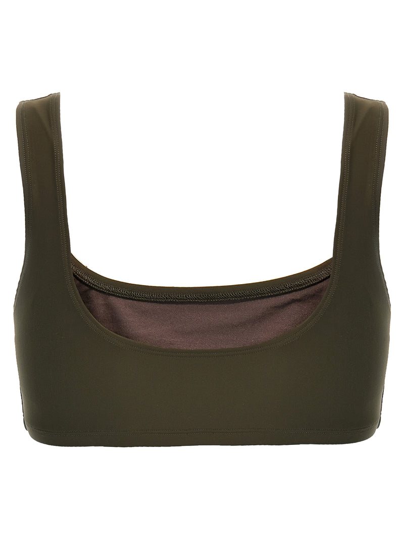 The Andamane Brown Lycra Tank Top - Hollywood Model