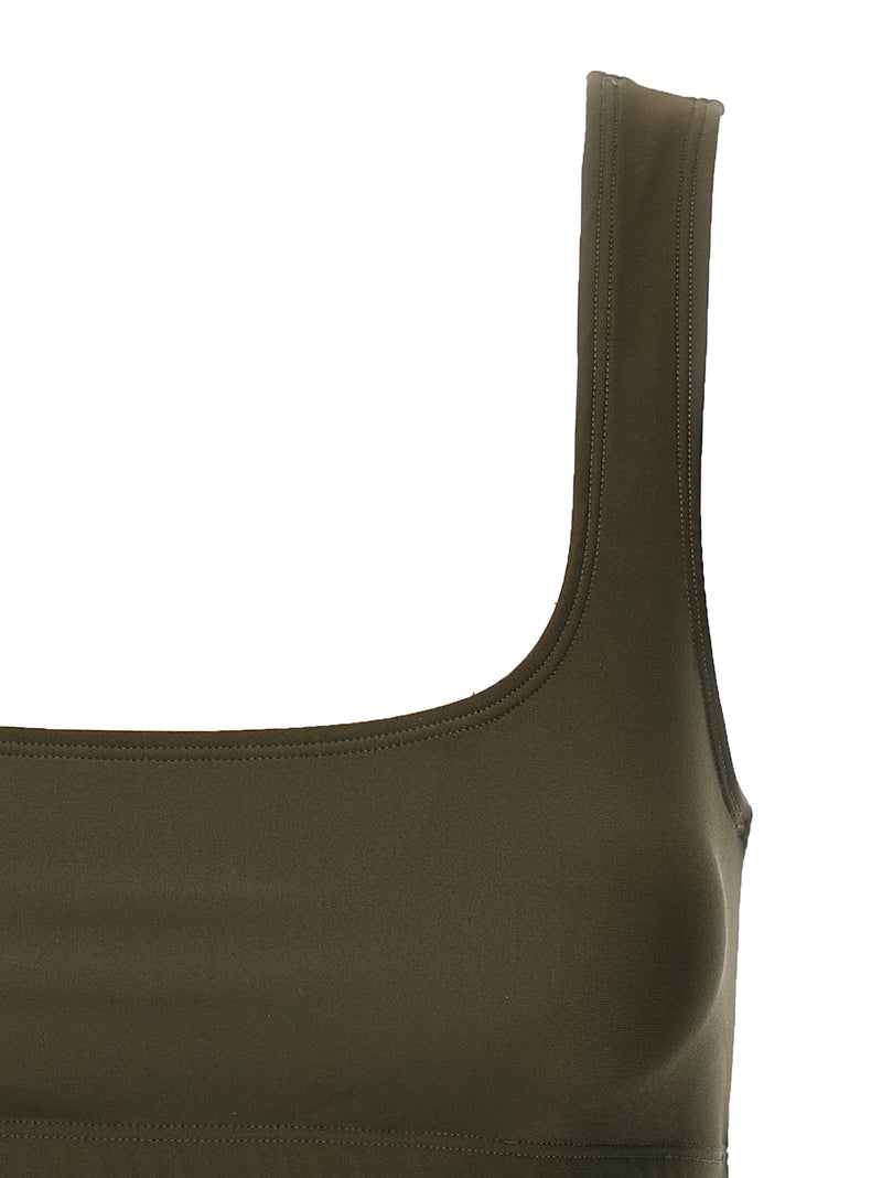The Andamane Brown Lycra Tank Top - Hollywood Model