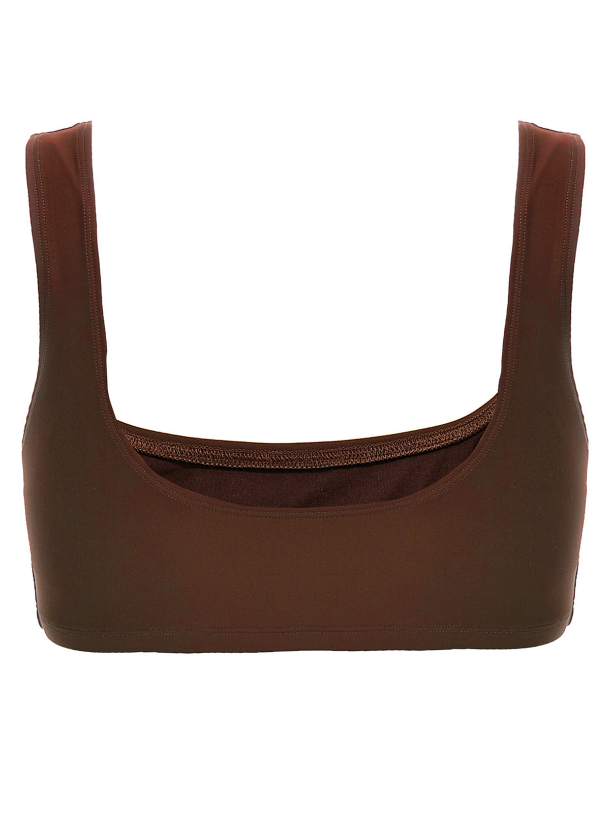 The Andamane Brown Polyamide Tank Tops