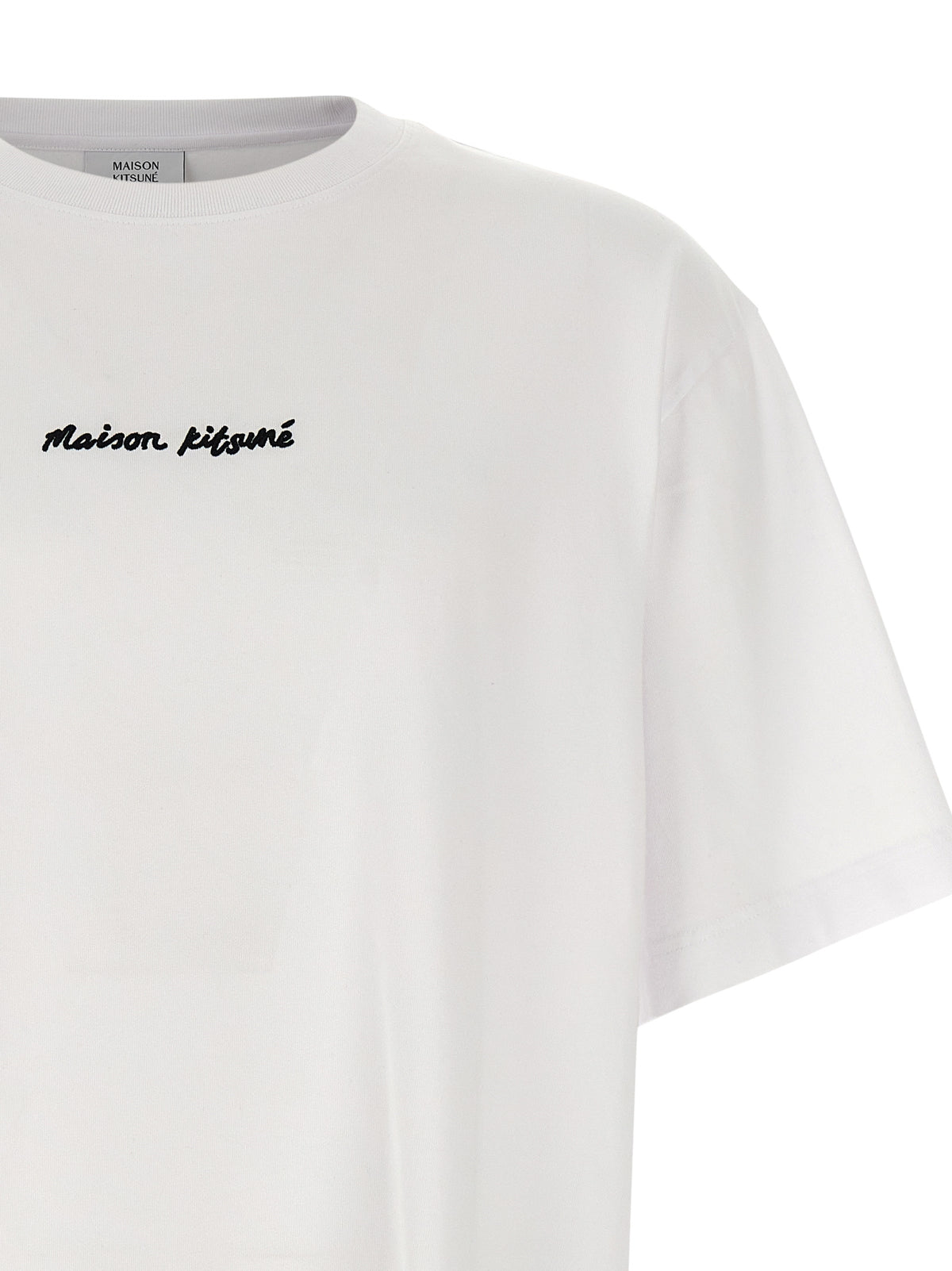 Maison Kitsuné White Cotton T-Shirt - Timeless Elegance