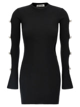 MACH & MACH Black Viscose Short Dress
