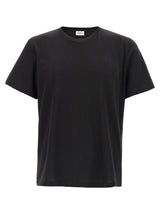 Saint Laurent Black Cotton T-Shirt - Classic Elegance