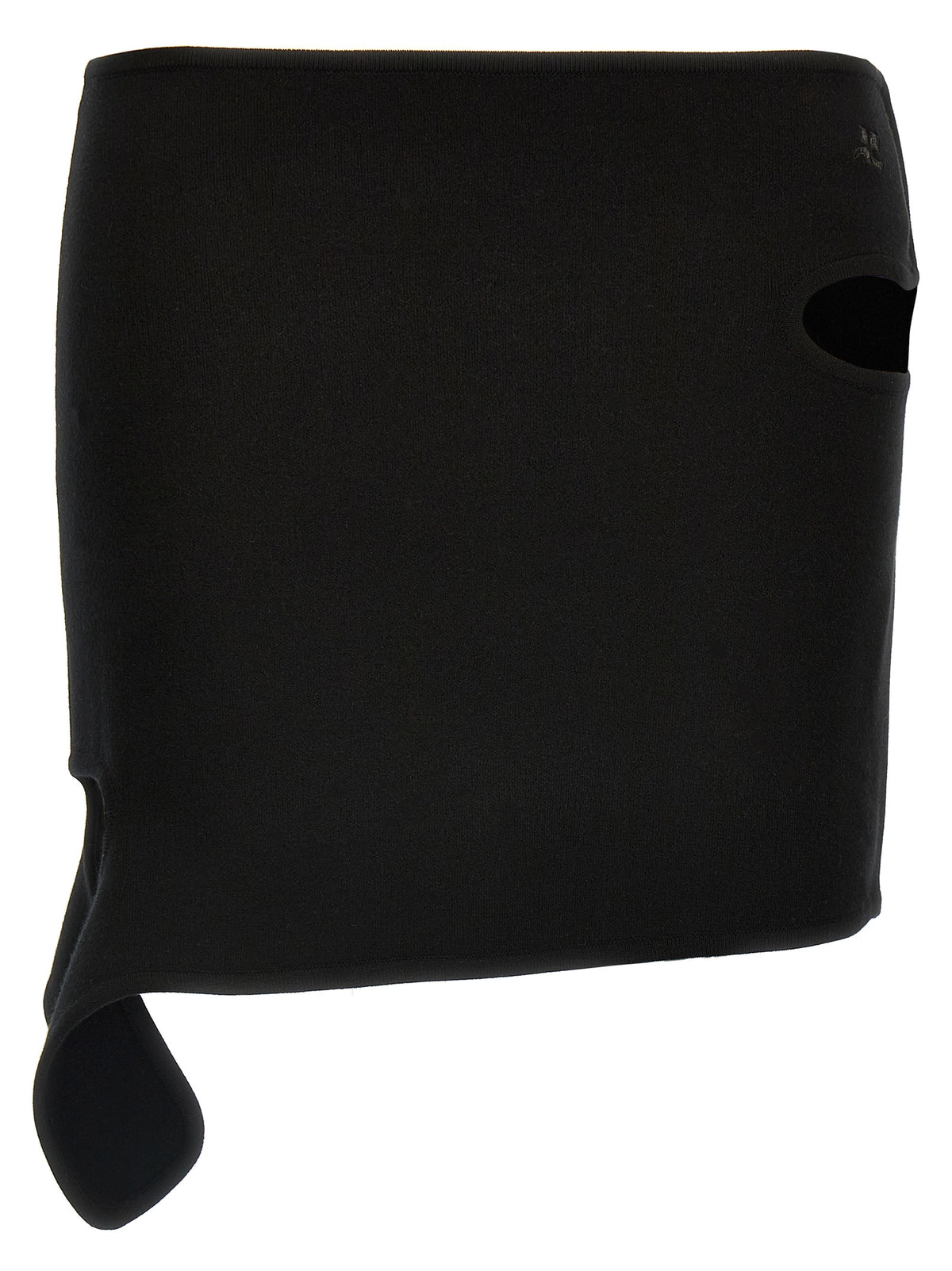Courrèges Black Viscose Long Skirt