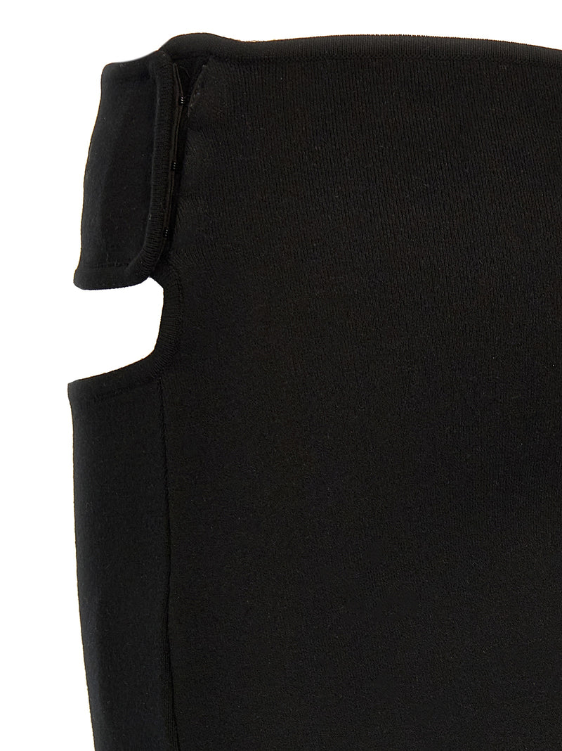 Courrèges Black Viscose Long Skirt