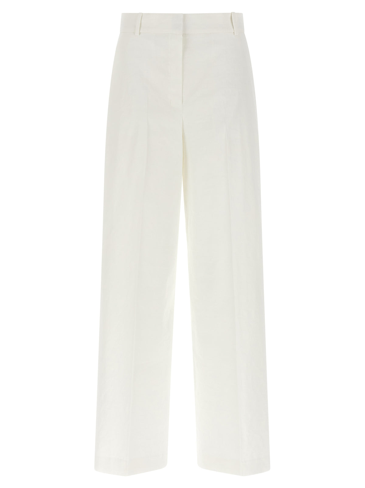 Theory White Linen Casual Pants - Effortless Elegance