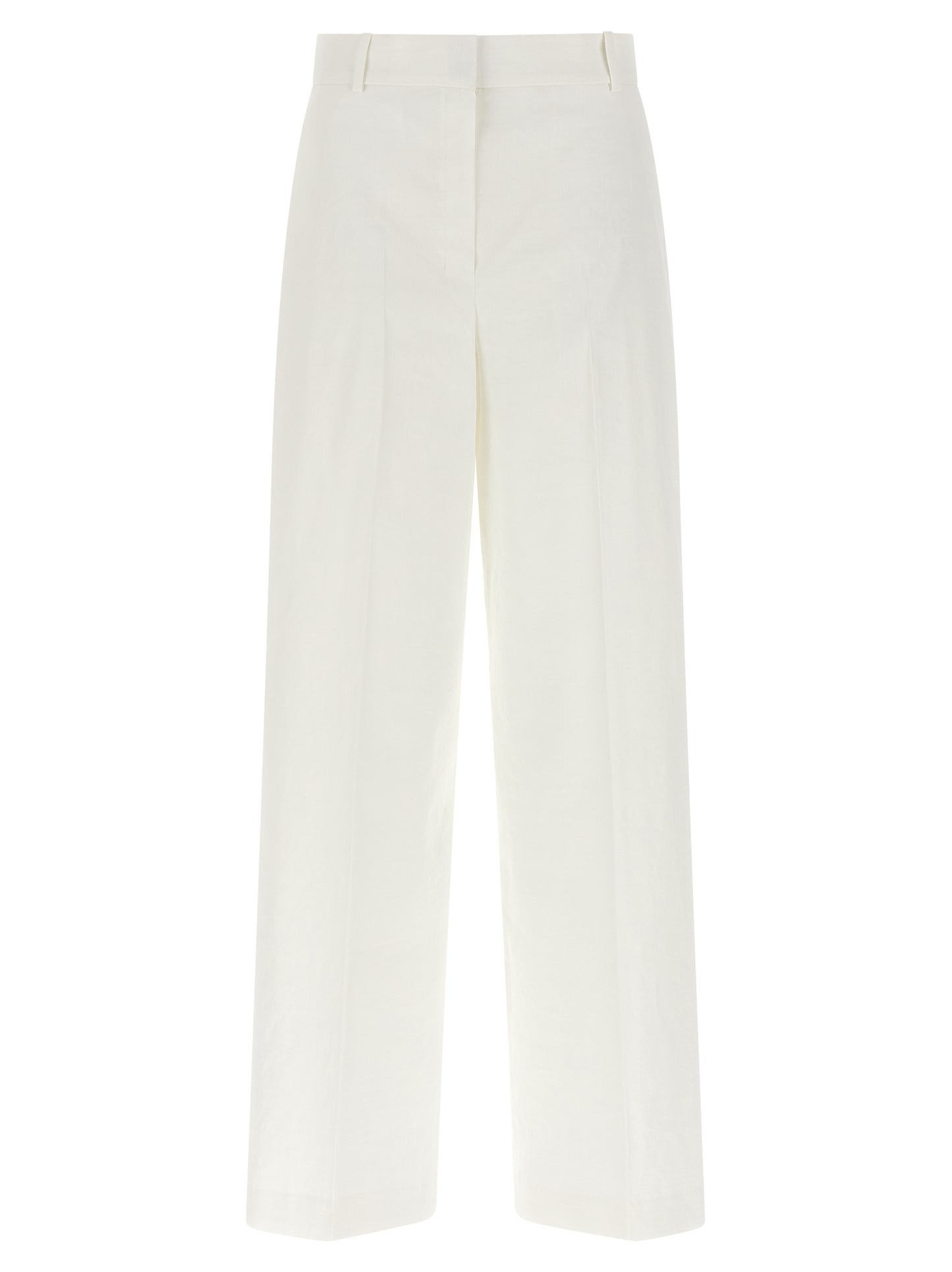 Theory White Linen Casual Pants